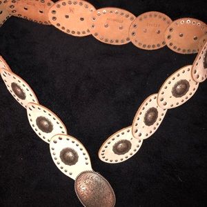 Fossil Western White Belt with Buckle